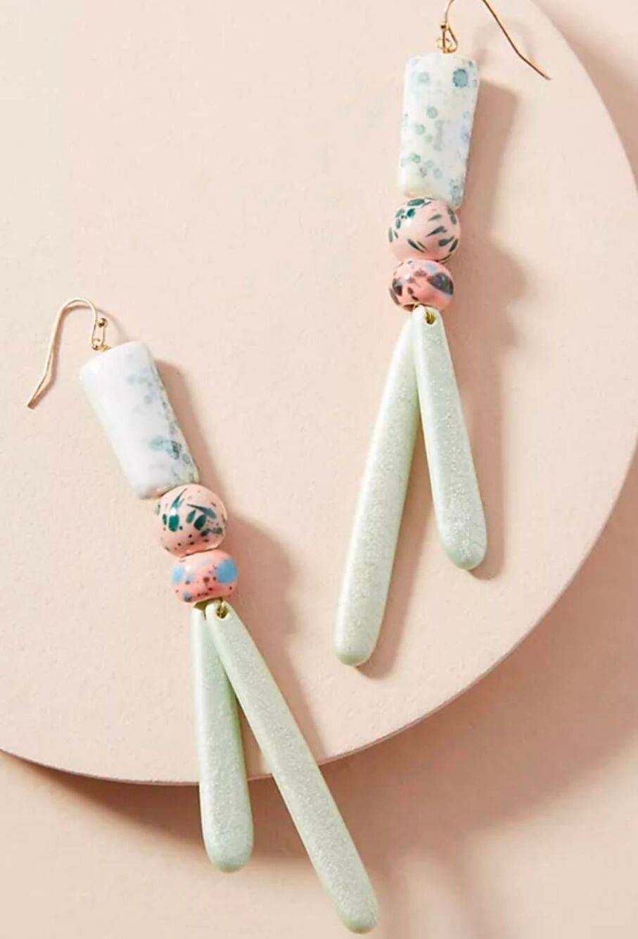 NWT~ANTHROPOLOGIE Pamela Long Beaded Dangle Earrings